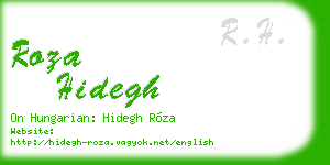 roza hidegh business card