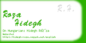 roza hidegh business card